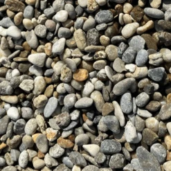 Gravier Alluvionnaire Roulé Lavé - Granulométrie 11/22 Mm - Godet De 0,25 M³