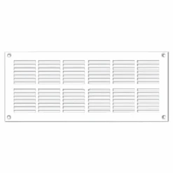 Grille De Ventilation PVC Extra-plate - 254 X 110 Mm - Blanc