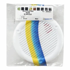 Grille De Ventilation Ronde Intérieure / Extérieure - Ø 103 Mm - Blanc