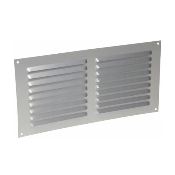 Grille De Ventilation Nicoll à Persiennes Avec Moustiquaire - Extérieur - 300 X 200 Mm - Aluminium Gris 1 Grille De Ventilation Nicoll à Persiennes Avec Moustiquaire - Extérieur - 300 X 200 Mm - Aluminium Gris