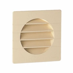 Grille De Ventilation Spécial Façade Pour Tube PVC - Diamètre 100 Mm - Sans Moustiquaire - Sable