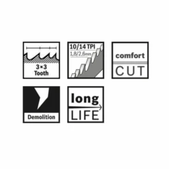 Lame De Scie Sabre Métal Bosch S 1225 HBF Endurance 300x22x1,35 Mm -Construire Un Magasin D'outils hbf