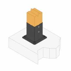 Pied De Poteau Carré De Jardin - PPJBT70PB Pour Poteau 70x70 Mm - Acier S235JR Finition Noire -Construire Un Magasin D'outils hd c ppjbtpb instill ill instdtl ssh eu fr c0 jpg 1