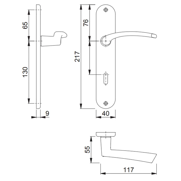 Poignée Porte Clé En L Ibiza Hoppe Alu Chromé Porte 40-46 Mm Carré 7mm 2 Poignée Porte Clé En L Ibiza Hoppe Alu Chromé Porte 40-46 Mm Carré 7mm – Image 2