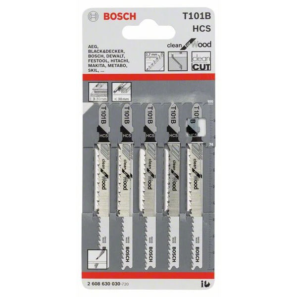 Bosch Lame De Scie Sauteuse Pour Bois T 101 B Jeu De 5 Lames 2608630030 5 Bosch Lame De Scie Sauteuse Pour Bois T 101 B Jeu De 5 Lames 2608630030 â Image 5
