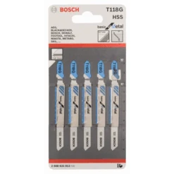 Bosch 5 Lames De Scie Sauteuse Pour Métal T 118 G : 2608631012 -Construire Un Magasin D'outils imageproduct351448 1