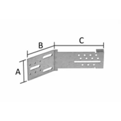 Équerre Angle De Mur Sortant ITE Simpson AB45C Simpson Strong-Tie