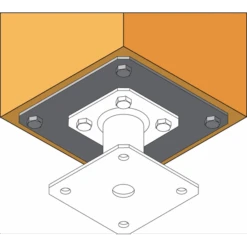 Platine Optionnelle Pour Pied De Poteau Simpson Strong-Tie PLPP180
