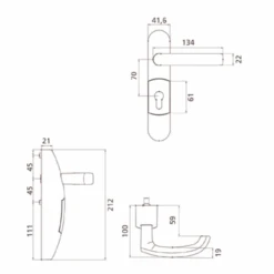 Ensemble Extérieur Béquille Réversible Débrayable à Clé Prisonnière Noir -Construire Un Magasin D'outils imageproduct362355 1