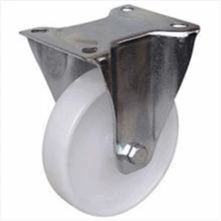Roue Polyamide Blanc Sur Chape Inox Diamètre 80 Mm 023633