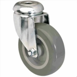 Roue Pivotante En Polyamide Blanc Chape Zinguée - 38 Mm