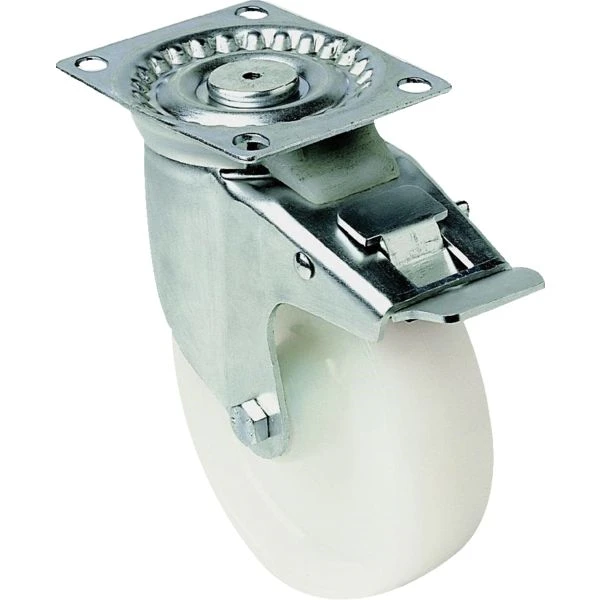 Roulette Sur Platine Pivotante Avec Frein - 200 Mm - 300 Kg 1 Roulette Sur Platine Pivotante Avec Frein - 200 Mm - 300 Kg