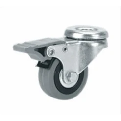 Roue En Caoutchouc Gris Pivot Et Frein Diamètre 100 Mm PRODIF-SOMEC 004047
