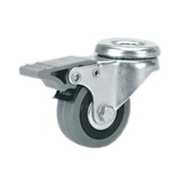 Roue En Caoutchouc Gris Pivot Et Frein Diamètre 100 Mm PRODIF-SOMEC 004047 1 Roue En Caoutchouc Gris Pivot Et Frein Diamètre 100 Mm PRODIF-SOMEC 004047