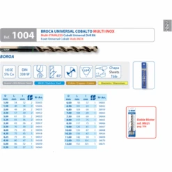 Foret Métaux Universel HSSE 5% Cobalt - Queue Cylindrique - Multi Inox - DIN338W - 1.50 Mm - Lot De 2 Izar 55606