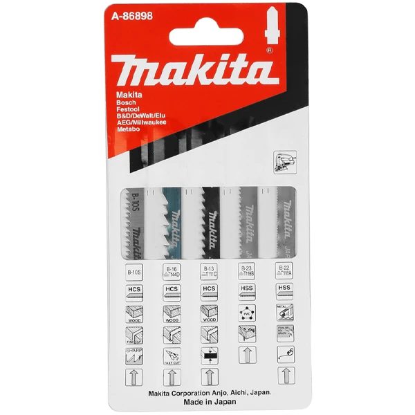 Lame Scie Sauteuse Bois Et Métal Makita B10S B16 B13 B23 B22 - Lot De 5 1 Lame Scie Sauteuse Bois Et Métal Makita B10S B16 B13 B23 B22 - Lot De 5