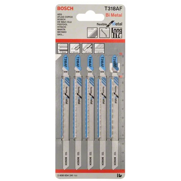 Lame De Scie Sauteuse T 318 AF Bosch Pour Métal 2608634241 2 Lame De Scie Sauteuse T 318 AF Bosch Pour Métal 2608634241 – Image 2