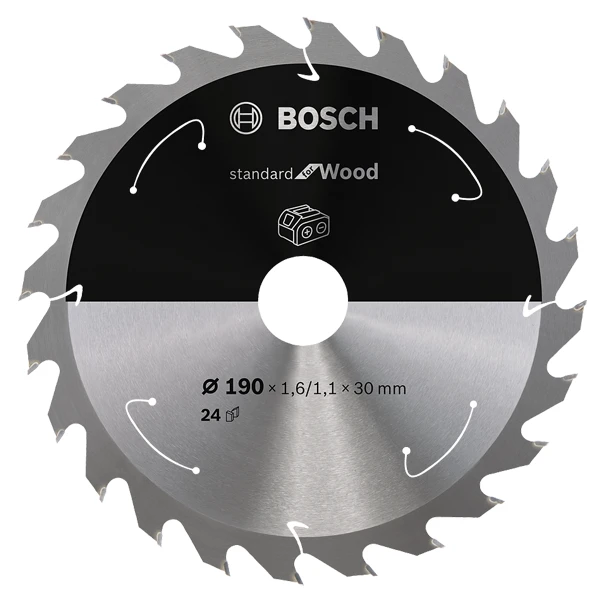 Lame Scie Circulaire Bois Standard Wood Bosch Ø190mm 30x1,6mm 24 Dents 2 Lame Scie Circulaire Bois Standard Wood Bosch Ø190mm 30x1,6mm 24 Dents – Image 2