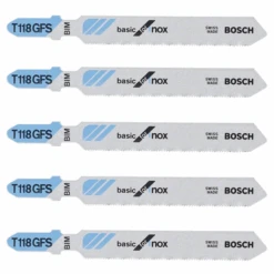Lame Scie Sauteuse Bosch T 118 GFS Basic For Inox Jeu De 5 Lames