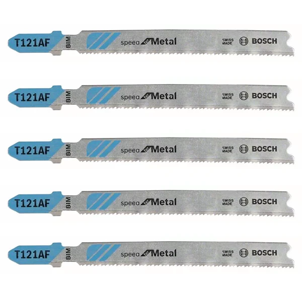 Lame Scie Sauteuse Bosch T 121 AF Speed For Metal Jeu De 5 Lames 1 Lame Scie Sauteuse Bosch T 121 AF Speed For Metal Jeu De 5 Lames