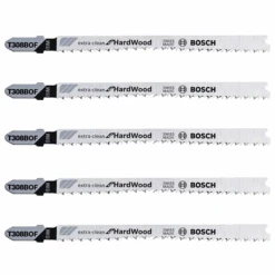 Lame Scie Sauteuse Bosch T 308 BOF Extra-Clean Hard Wood Jeu De 5 Lames