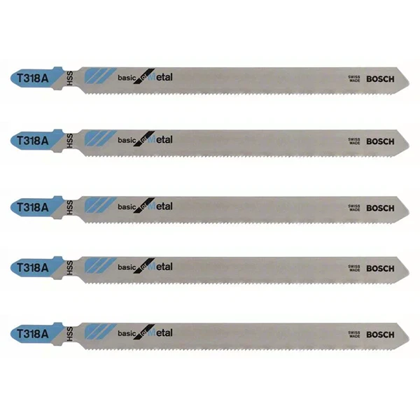 Lame Scie Sauteuse Bosch T 318 A Basic For Metal Jeu De 5 Lames 1 Lame Scie Sauteuse Bosch T 318 A Basic For Metal Jeu De 5 Lames