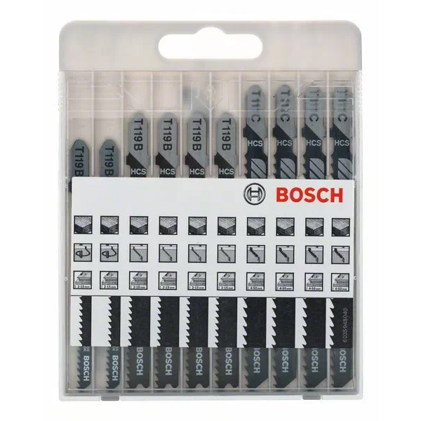 Lame Scie Sauteuse T Bosch Basic For Wood Coffret De 10 Lames 2 Lame Scie Sauteuse T Bosch Basic For Wood Coffret De 10 Lames – Image 2