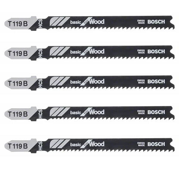 Lame Scie Sauteuse Bosch T 119 B Basic For Wood Jeu De 5 Lames 1 Lame Scie Sauteuse Bosch T 119 B Basic For Wood Jeu De 5 Lames