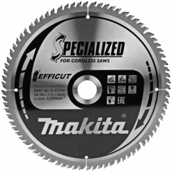 Lame Scie Circulaire Bois Efficut Makita 260 X 30 Mm 80 Dents