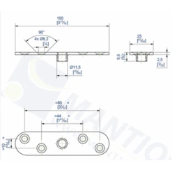 Platine Pour Fixation Sur Chant Avec Trou Taraudé M10 Mantion 0036 -Construire Un Magasin D'outils mantion 0036
