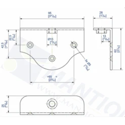 Platine équerre Pour Fixation Sur Plat Trou Taraudé M10 Mantion 0037 -Construire Un Magasin D'outils mantion 0037