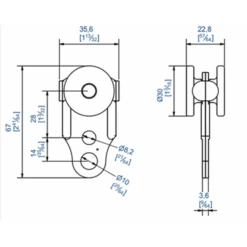 Chariot à 2 Galets Auto-orientables En Nylon Sur Axe Lisse En Inox : Mantion 0731