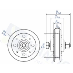 Galet Seul Roc Sport En Acier Mantion 1002A Diamètre 82 Mm 1002A - Lot De 2