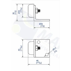 Butée à Visser Avec Tampon Amortisseur (porte 80 Kg) Mantion 1086