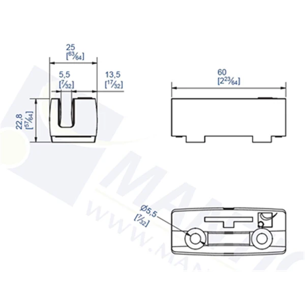 Patin En Plastique Gris à Visser : Mantion 11110GU 3660720055611 2 Patin En Plastique Gris à Visser : Mantion 11110GU 3660720055611 – Image 2