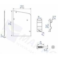 Kit D'embouts Pour 2 Rails 2 Embout 8 Vis Et 2 Pinces : Mantion 11167