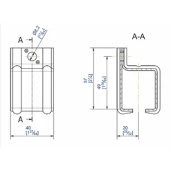 Support Enveloppant Fixation Murale Pour Rail 3530 : Mantion 3631