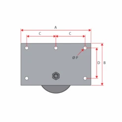Monture à Galet En Fonte Gorge Carrée 250 Kg 300 X180 Mm Acier Zingué - Lot De 2 -Construire Un Magasin D'outils monture a galet en fonte gorge carree capacite 150 kg 220 x 140 mm acier zingue dimensions