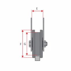 Monture à Galet En Fonte Gorge Carrée 250 Kg 300 X180 Mm Acier Zingué - Lot De 2