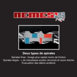 Foret Béton Armé SDS-Plus 4 Taillants TCT Nemesis II Makita 12 X 310 Mm -Construire Un Magasin D'outils nemesis ii spirale 1
