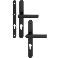 Poignée De Porte Sur Plaque Clé En I Hamburg Hoppe Noir Mat 11748217