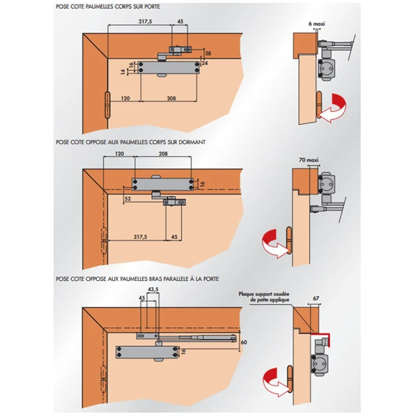 Ferme-porte Groom GR150 2-4 Pignon Et Crémaillère Bras à Compas Noir 3 Ferme-porte Groom GR150 2-4 Pignon Et Crémaillère Bras à Compas Noir – Image 3