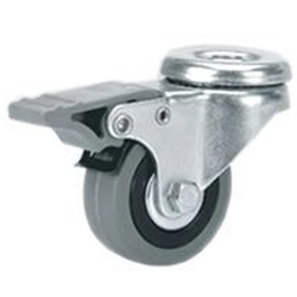 Roue En Caoutchouc Gris Pivot Et Frein Diamètre 100 Mm PRODIF-SOMEC 004047 2 Roue En Caoutchouc Gris Pivot Et Frein Diamètre 100 Mm PRODIF-SOMEC 004047 – Image 2