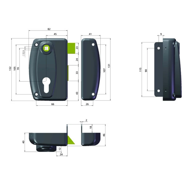 Serrure En Applique Verticale à Fouillot - Freelox JPM Gauche 2 Serrure En Applique Verticale à Fouillot - Freelox JPM Gauche – Image 2