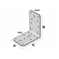 Équerre Structurelle 65 X 88 X 88 X 2.5 Mm Simpson-Strong-Tie AB90R -Construire Un Magasin D'outils p208557 pic1