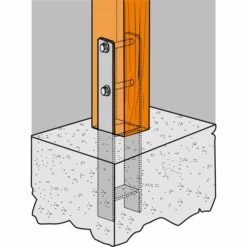 Pied De Poteau En H Pour Ancrage Bois Largeur 91mm SimpsonStrong PP49009