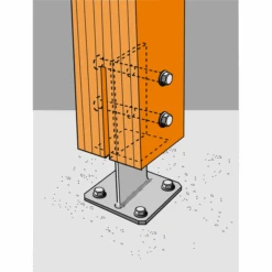 Pied De Poteau En âme Avec Platine Simpson Strong-Tie PPS230 Simpson-Strong-Tie -Construire Un Magasin D'outils pied 1