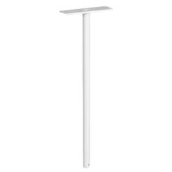 Pied Boîte Lettres Individuelle Piquet Rond Acier Ø 45 Mm 1,10 M Blanc