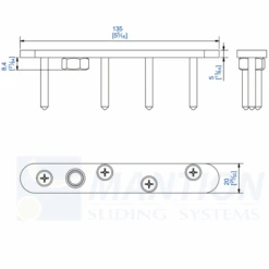 Platine En Inox A2 Pour Fixation Sur Chant Mantion 0036FXA2 Pour Système Pliant Opentec FW75 -Construire Un Magasin D'outils platine