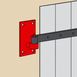 Gond Sur Plaque Torbel En Acier Zingué Blanc Diamètre 14 Mm